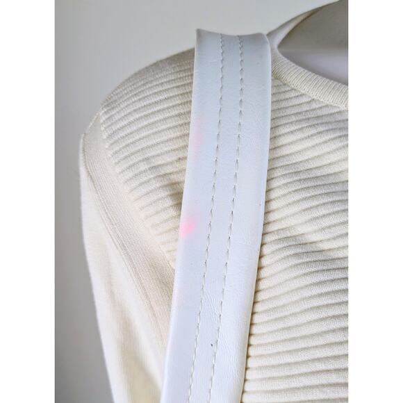 VTG 80s The Original Florida Keys White Pink Hibiscus Flower Shoulder Bag Purse - Picture 10 of 13